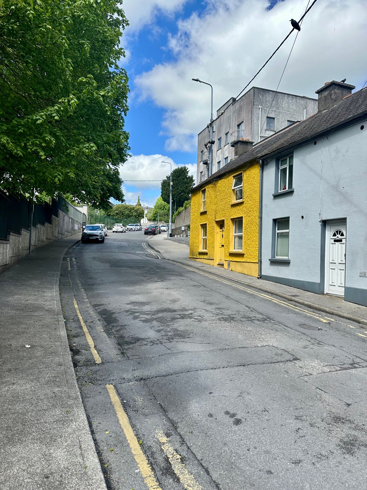 A street of colourful houses in Waterford, Ireland